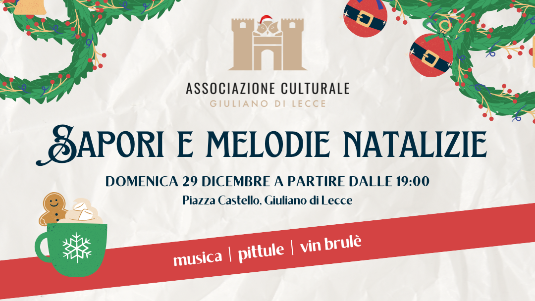Locandina evento "Sapori e Melodie Natalizie"
